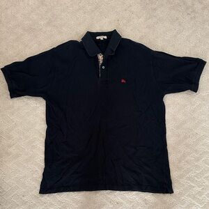 Men's Black Burberry Polo Shirt
